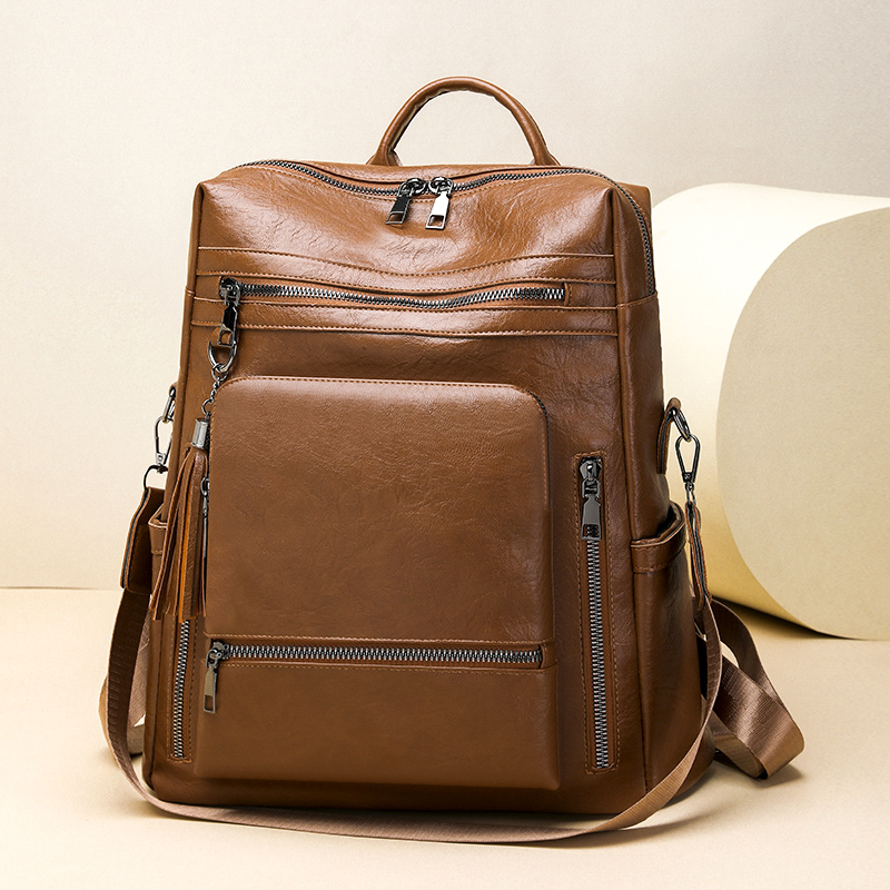 Vintage Leather Look Backpack  - Leather Backpack Vintage 评论和价格